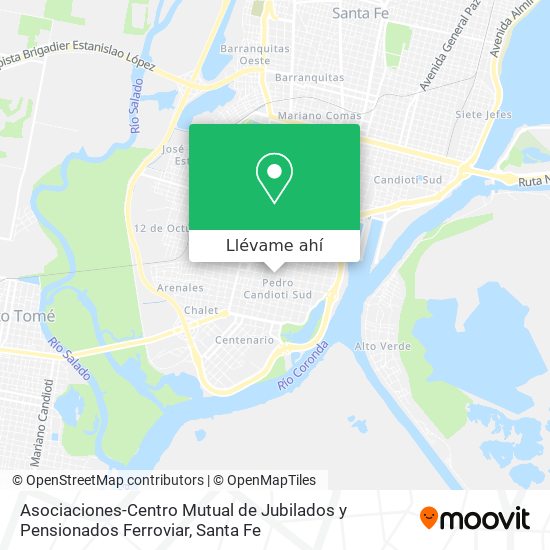 Mapa de Asociaciones-Centro Mutual de Jubilados y Pensionados Ferroviar