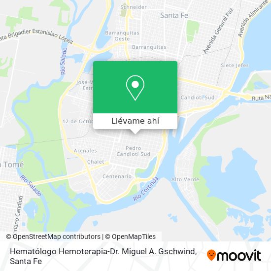 Mapa de Hematólogo Hemoterapia-Dr. Miguel A. Gschwind