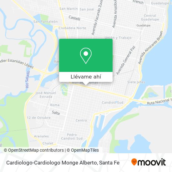 Mapa de Cardiologo-Cardiologo Monge Alberto