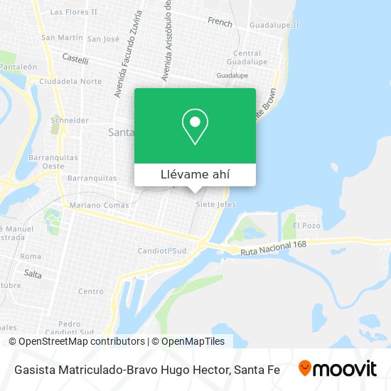 Mapa de Gasista Matriculado-Bravo Hugo Hector