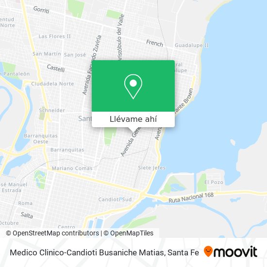 Mapa de Medico Clinico-Candioti Busaniche Matias