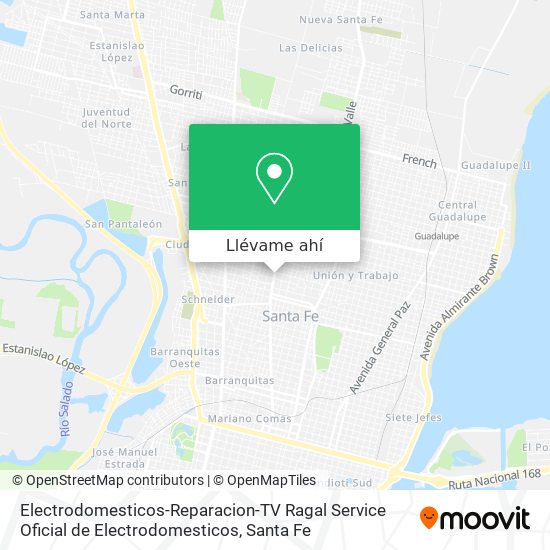 Mapa de Electrodomesticos-Reparacion-TV Ragal Service Oficial de Electrodomesticos