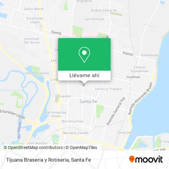 Mapa de Tijuana Braseria y Rotiseria