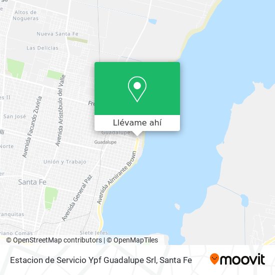 Mapa de Estacion de Servicio Ypf Guadalupe Srl