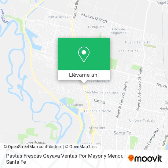 Mapa de Pastas Frescas Geyava Ventas Por Mayor y Menor