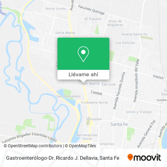 Mapa de Gastroenterólogo-Dr. Ricardo J. Dellavia