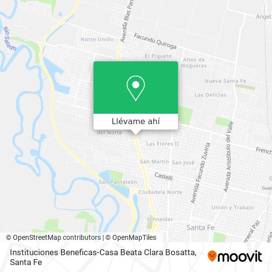 Mapa de Instituciones Beneficas-Casa Beata Clara Bosatta