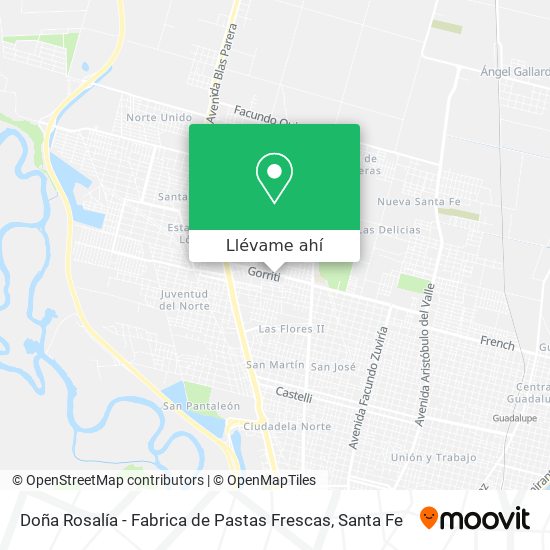 Mapa de Doña Rosalía - Fabrica de Pastas Frescas