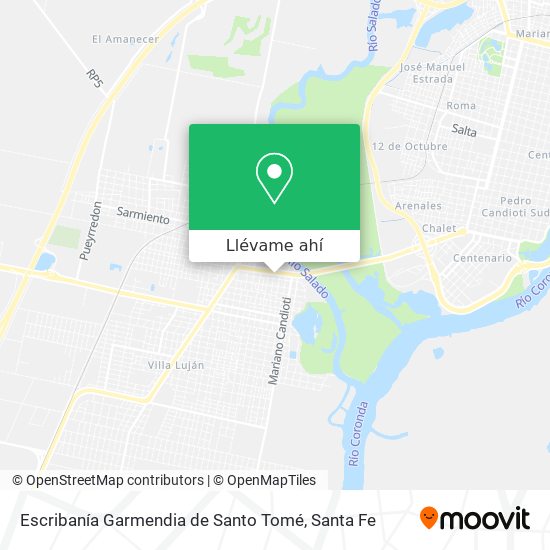 Mapa de Escribanía Garmendia de Santo Tomé