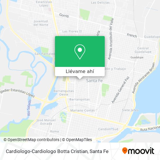 Mapa de Cardiologo-Cardiologo Botta Cristian