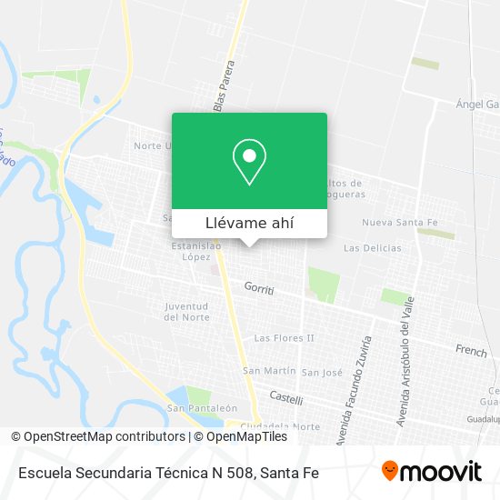 Mapa de Escuela Secundaria Técnica N 508