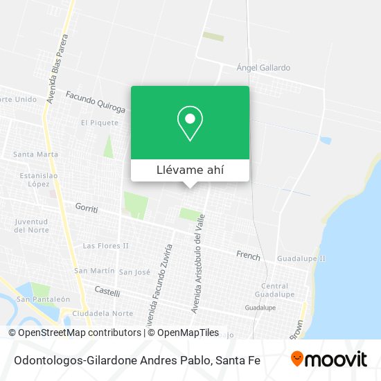 Mapa de Odontologos-Gilardone Andres Pablo