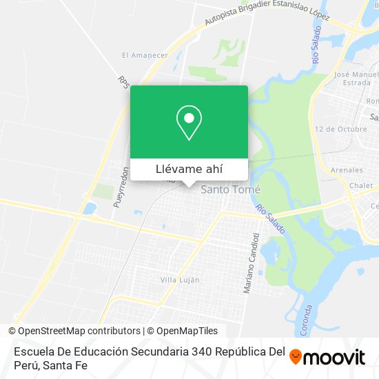 Mapa de Escuela De Educación Secundaria 340 República Del Perú