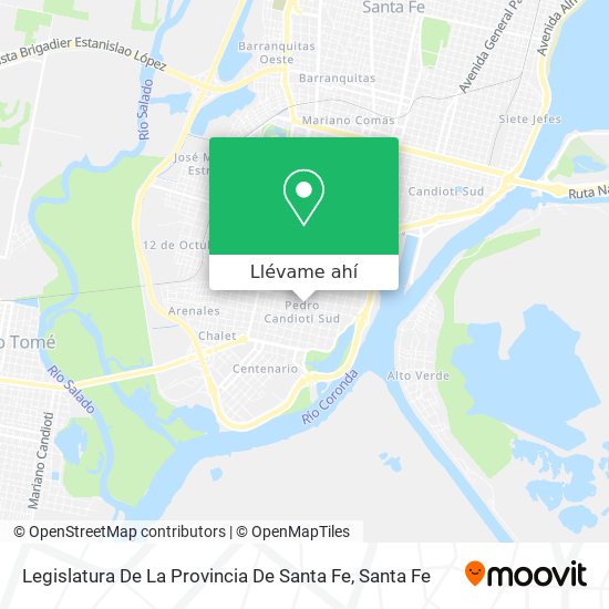 Mapa de Legislatura De La Provincia De Santa Fe