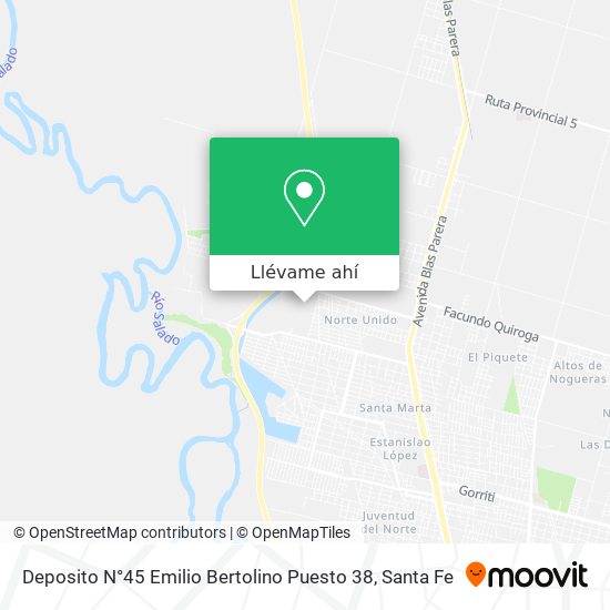 Mapa de Deposito N°45 Emilio Bertolino Puesto 38