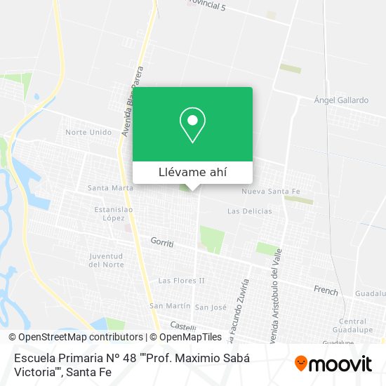 Mapa de Escuela Primaria Nº 48 ""Prof. Maximio Sabá Victoria""