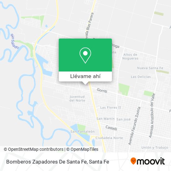 Mapa de Bomberos Zapadores De Santa Fe