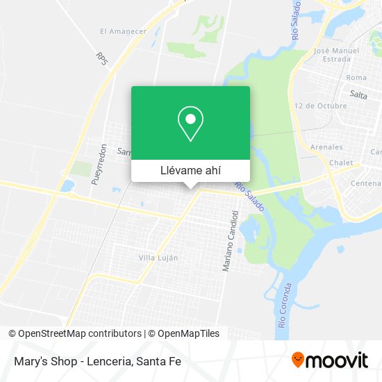 Mapa de Mary's Shop - Lenceria