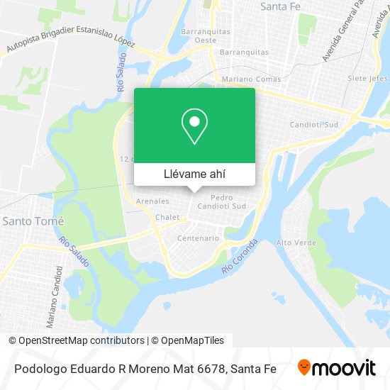 Mapa de Podologo Eduardo R Moreno Mat 6678
