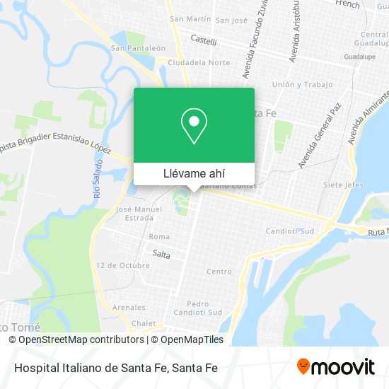 Mapa de Hospital Italiano de Santa Fe