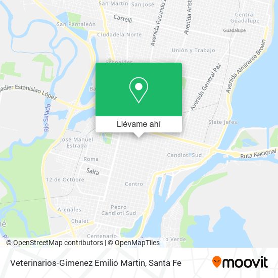 Mapa de Veterinarios-Gimenez Emilio Martin
