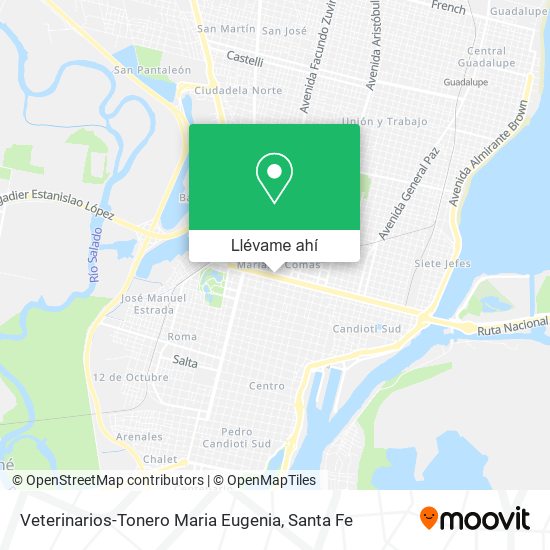 Mapa de Veterinarios-Tonero Maria Eugenia