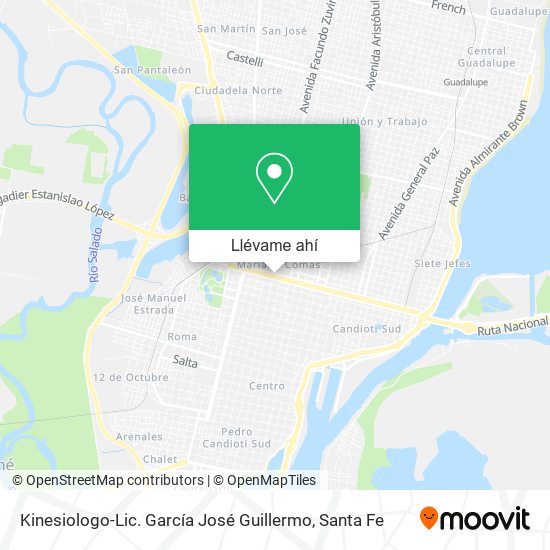 Mapa de Kinesiologo-Lic. García José Guillermo