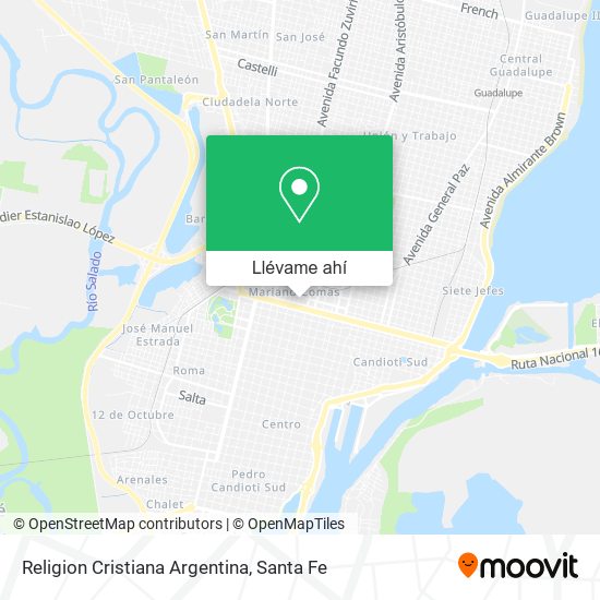 Mapa de Religion Cristiana Argentina