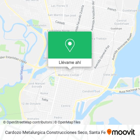 Mapa de Cardozo Metalurgica Construcciones Seco