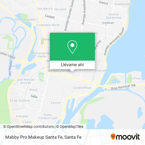 Mapa de Mabby Pro Makeup Santa Fe