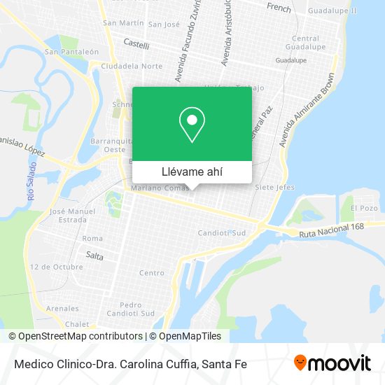 Mapa de Medico Clinico-Dra. Carolina Cuffia