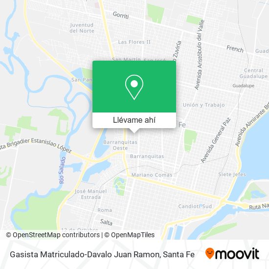 Mapa de Gasista Matriculado-Davalo Juan Ramon