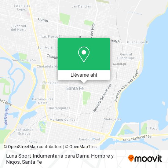 Mapa de Luna Sport-Indumentaria para Dama-Hombre y Niqos