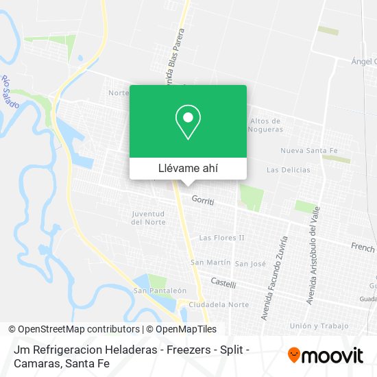 Mapa de Jm Refrigeracion Heladeras - Freezers - Split - Camaras