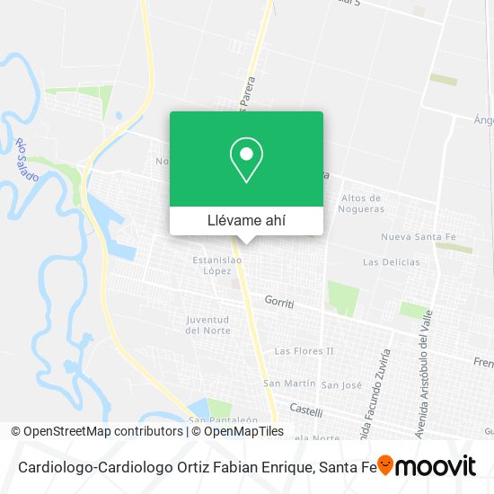 Mapa de Cardiologo-Cardiologo Ortiz Fabian Enrique