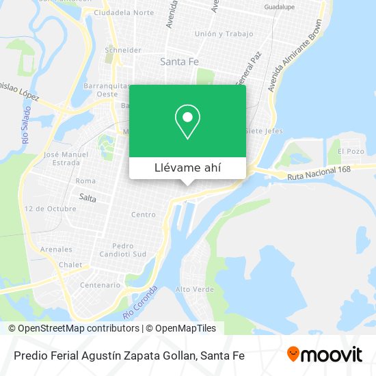 Mapa de Predio Ferial Agustín Zapata Gollan