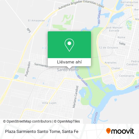 Mapa de Plaza Sarmiento Santo Tome
