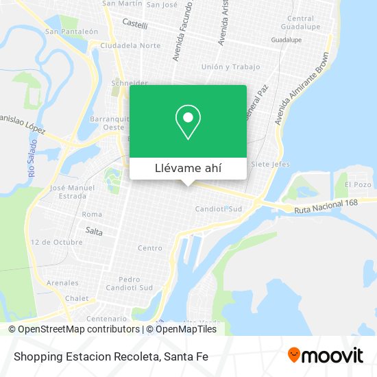 Mapa de Shopping Estacion Recoleta