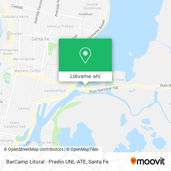 Mapa de BarCamp Litoral - Predio UNL-ATE