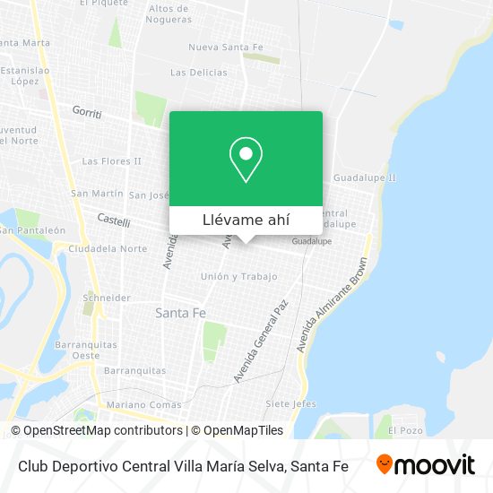 Mapa de Club Deportivo Central Villa María Selva