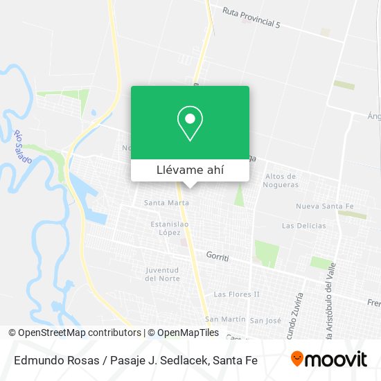 Mapa de Edmundo Rosas / Pasaje J. Sedlacek