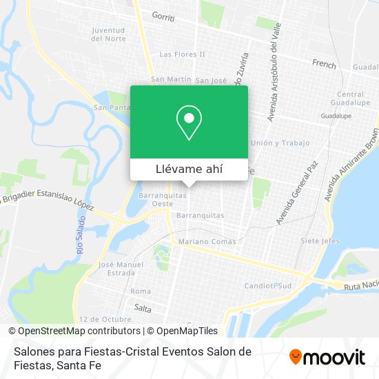 Mapa de Salones para Fiestas-Cristal Eventos Salon de Fiestas