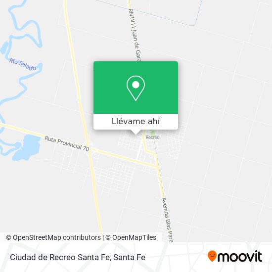 Mapa de Ciudad de Recreo Santa Fe