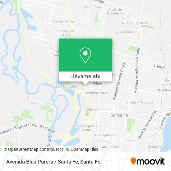 Mapa de Avenida Blas Parera / Santa Fe