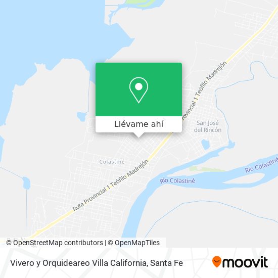 Mapa de Vivero y Orquideareo Villa California