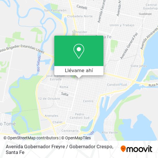 Mapa de Avenida Gobernador Freyre / Gobernador Crespo
