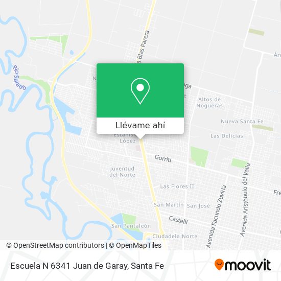 Mapa de Escuela N 6341 Juan de Garay