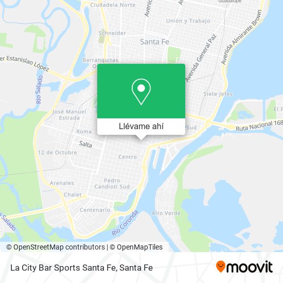 Mapa de La City Bar Sports Santa Fe