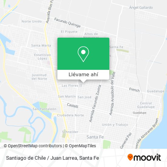 Mapa de Santiago de Chile / Juan Larrea