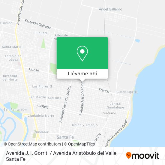 Mapa de Avenida J. I. Gorriti / Avenida Aristóbulo del Valle